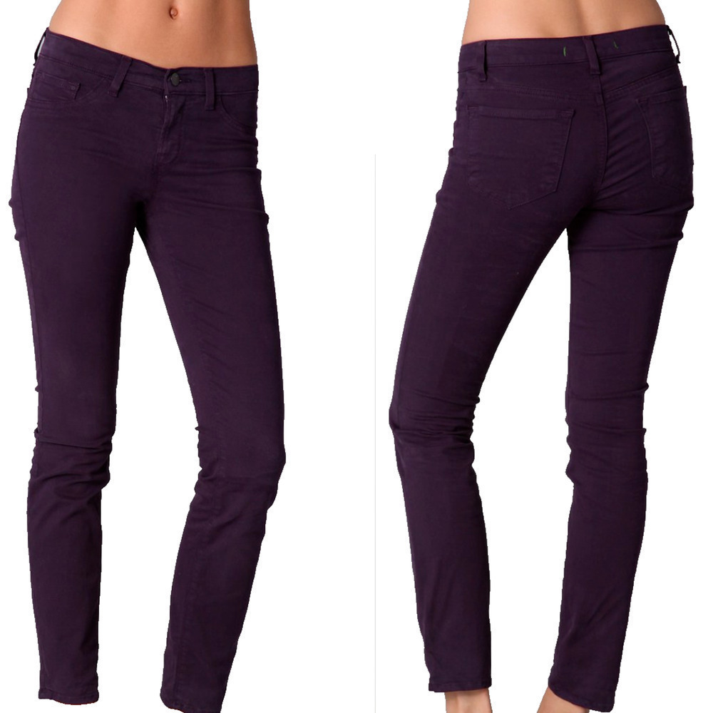 J Brand Skinny Leg Augbergine Purple Jeans 28